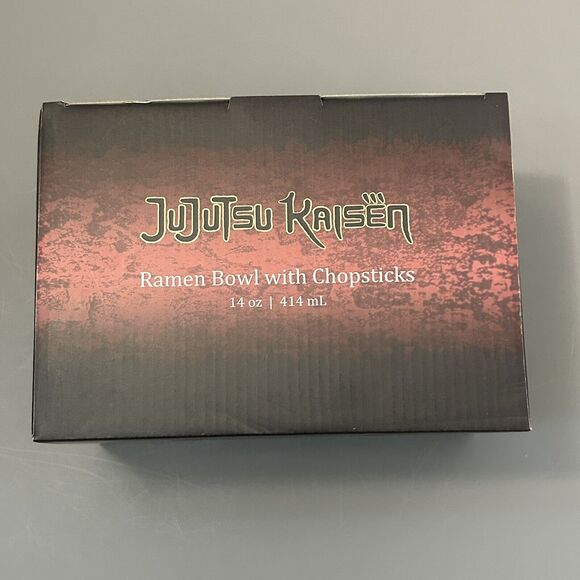 Just Funky Jujutsu Kaisen Ramen Bowl With Chopsticks 14oz Anime Themed - Picture 7 of 7
